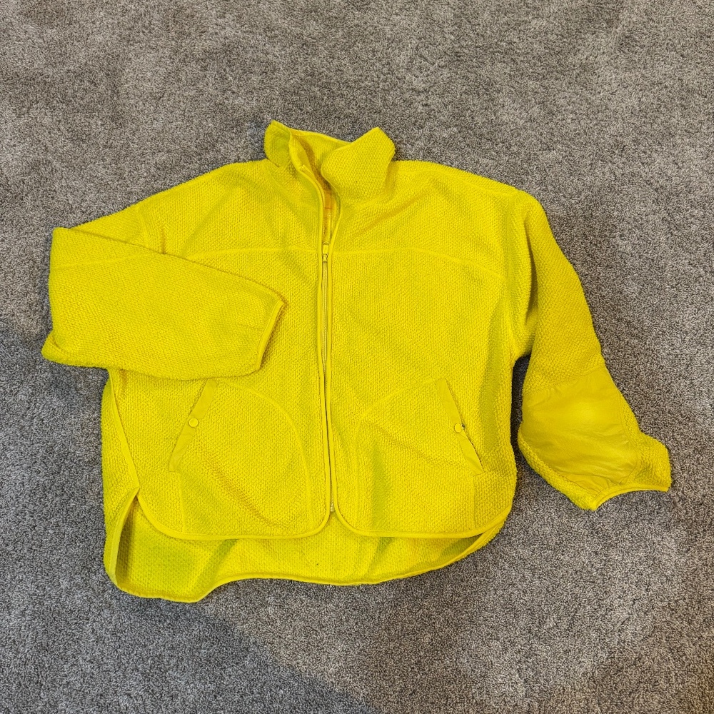 Free People Movement Neon Yellow Hit the Slopes jacket size small
